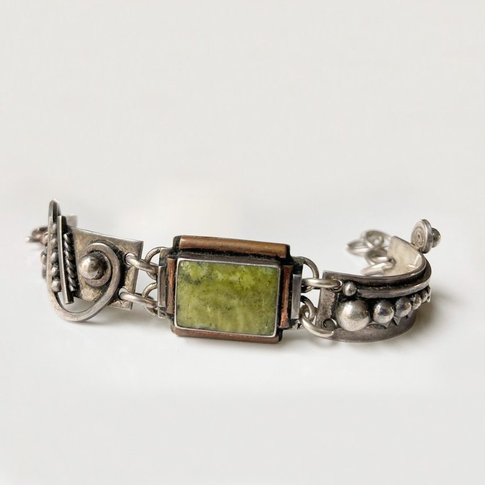 Vintage 1990's Victor Yurivilca Sterling Silver Bracelet Collectors Piece
